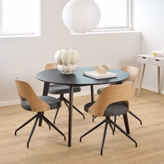 Furniture To Go Roxby Round Dining Table in Black