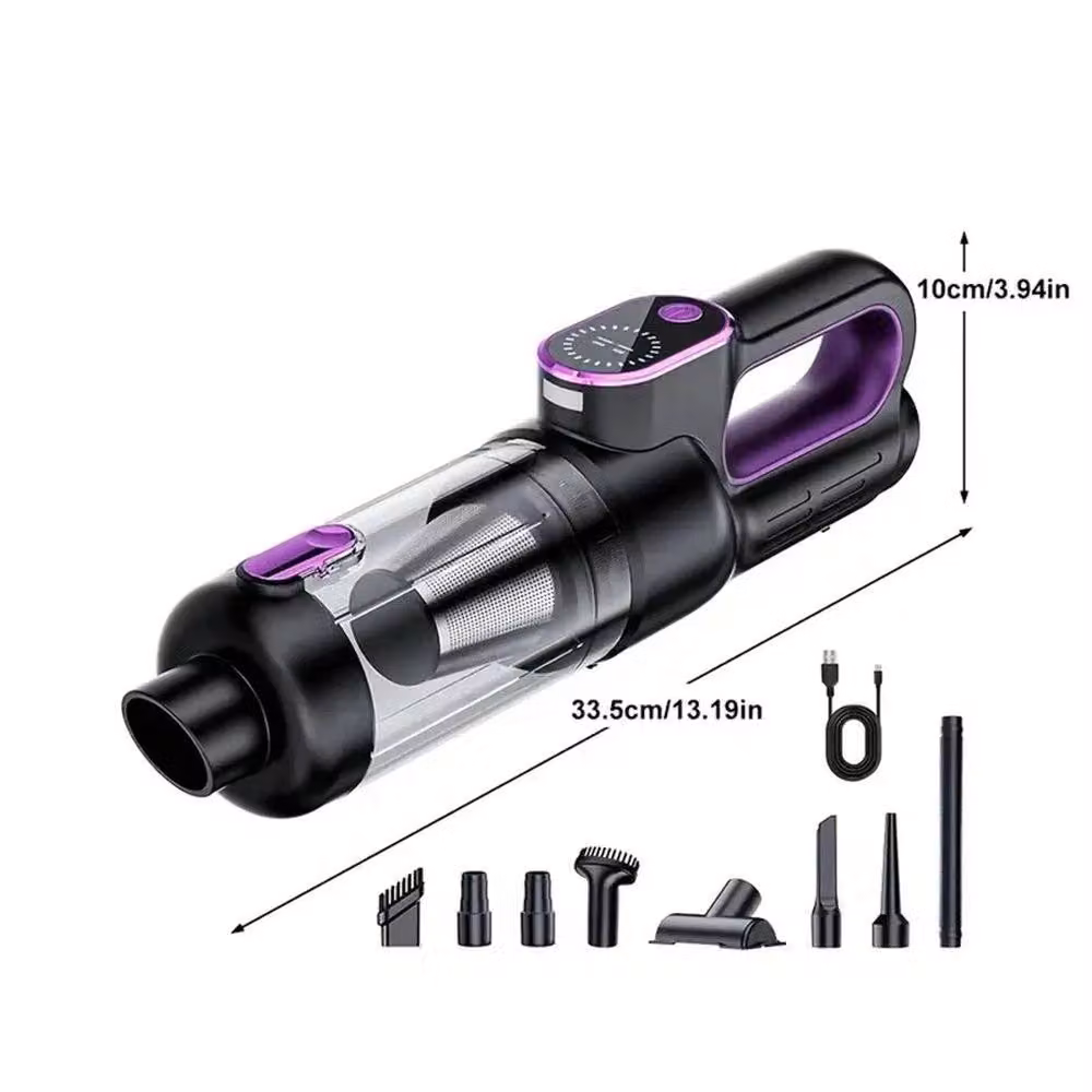 VOGREX High Power Rechargeable Wet and Dry Handheld Car Vacuum Cleaner in Black and Multicolour – 2