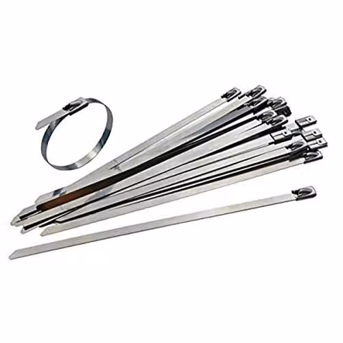 Primrose Pack of 100 Silver Stainless Steel Cable Ties