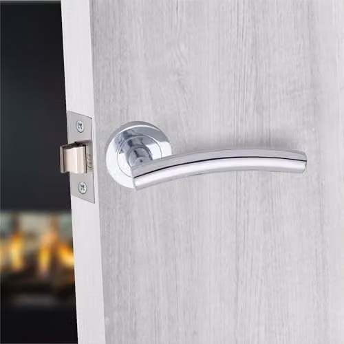 Golden Grace Arched T-Bar Door Handles in Polished Chrome Finish, 6 Pair – 2