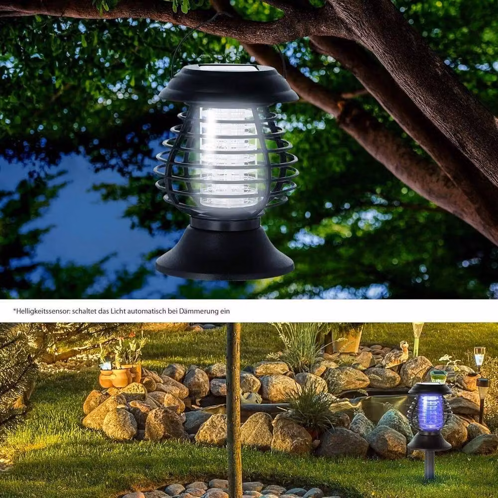 FLAVORA Solar Mosquito Lamp for Outdoor Use, Black – 4