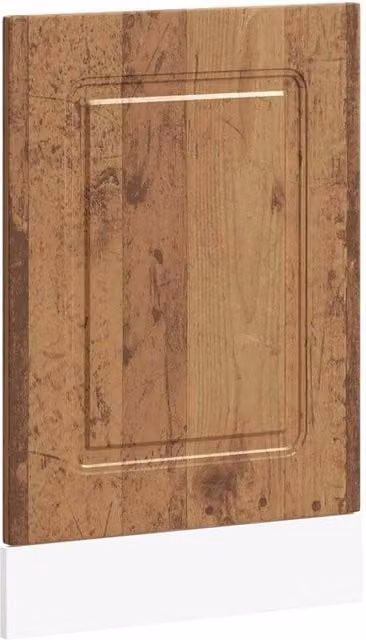 Berkfield Home Kalmar Dishwasher Panel in Old Wood Brown, W/D/H: 45 x 1.5 x 67 cm