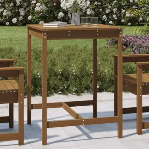vidaXL Square Garden Table in Honey Brown Solid Pine, W/D/H: 82.5 x 82.5 x 110 cm – 2
