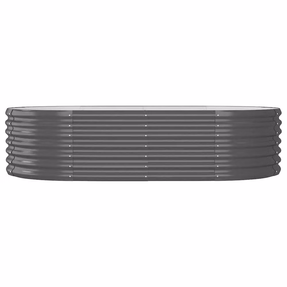 Berkfield Home Garden Powder-coated Steel Raised Bed in Anthracite, W/D/H: 152 x 80 x 36 cm – 3