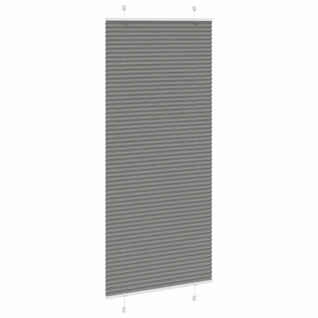 Berkfield Home Single Pleat Polyester Blind in Anthracite and Black, W: 90 cm, H: 200 cm – 3