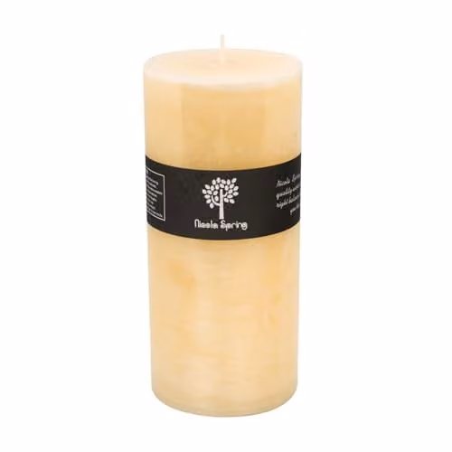 Nicola Spring Vanilla Scented Round Pillar Candle, Beige