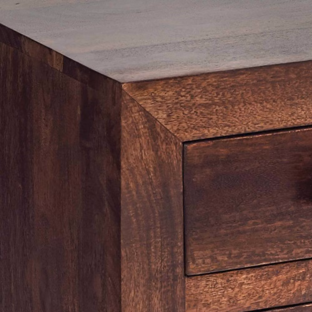 Wyld Haus Phuket Large Mango Wood Sideboard with 3 Drawers and 3 Doors in Brown, W/D/H: 135 x 45 x 75 cm – 3