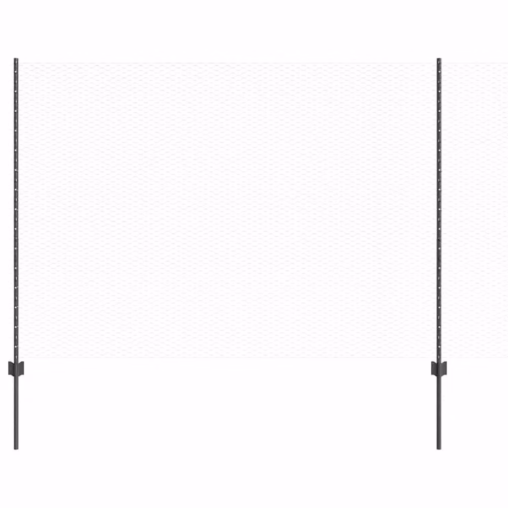 Berkfield Home 22-Piece Grey Steel U-Channel Fence Posts, Height: 160 cm – 2