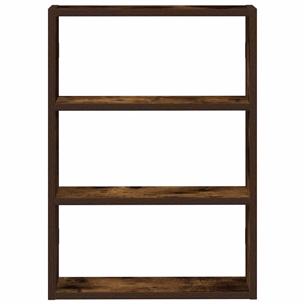 Berkfield Home Wall Mounted Smoked Oak Shelf in Brown, W/D/H: 60 x 43 x 9 cm – 4