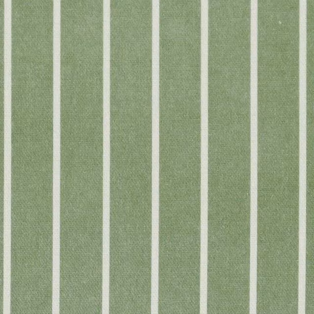 Ante Decor Burgess Printed Green Cotton Stripe Fabric