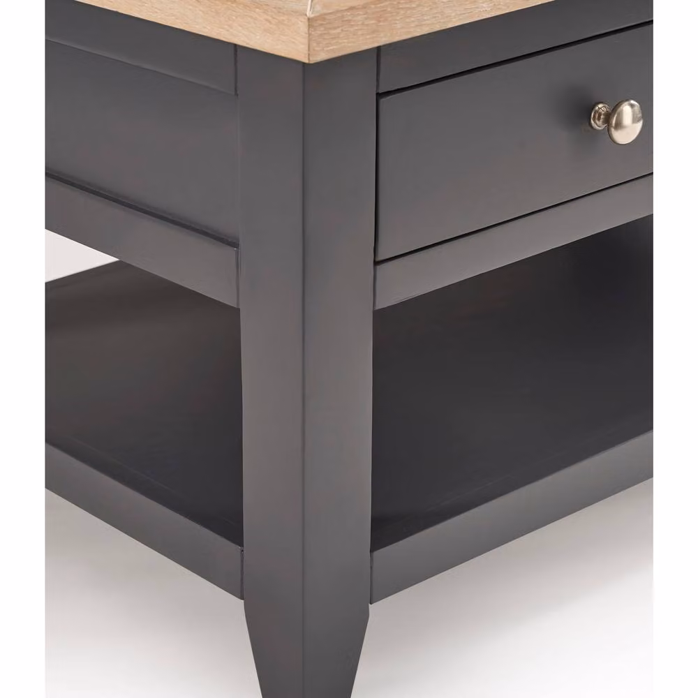Cheshire Dunvegan Modern Rectangular Coffee Table in Dark Grey and Oak – 5