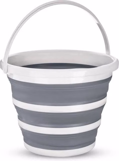 Kelvenix Collapsible Grey Plastic Bucket, 10 l – 1