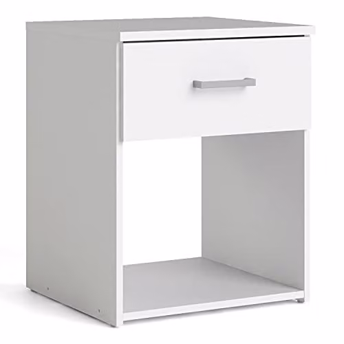 Furniture To Go Space 1-Drawer Bedside Table in White