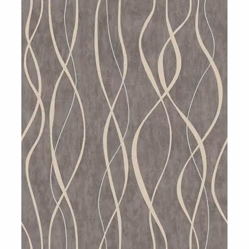 Galerie G67737 Special FX Ribbon Effect Abstract Wallpaper in Brown and Beige – 1