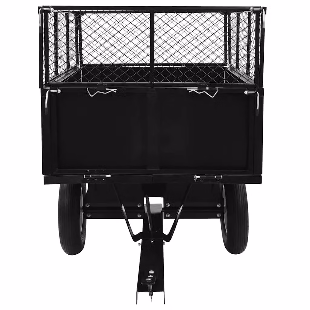 Berkfield Home Tipping Trailer for Lawn Mower with 300 kg Load Capacity in Black and Multicolour – 3