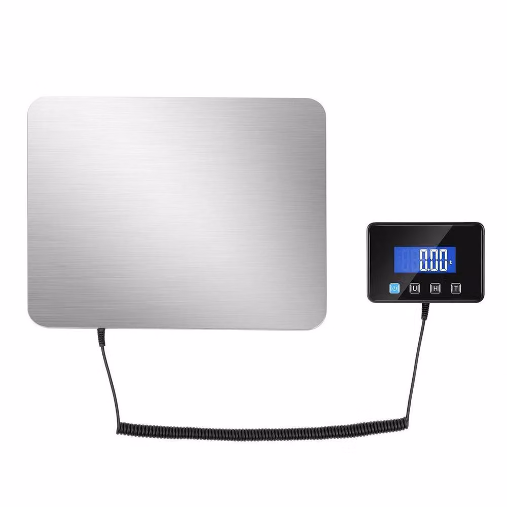 NESTLUNE Silver LCD Digital Postal Parcel Platform Scales with 200kg Capacity – 2