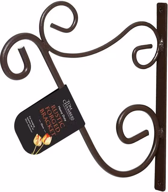 Tom Chambers Rustic Forged Hanging Basket Bracket in Brown – 1