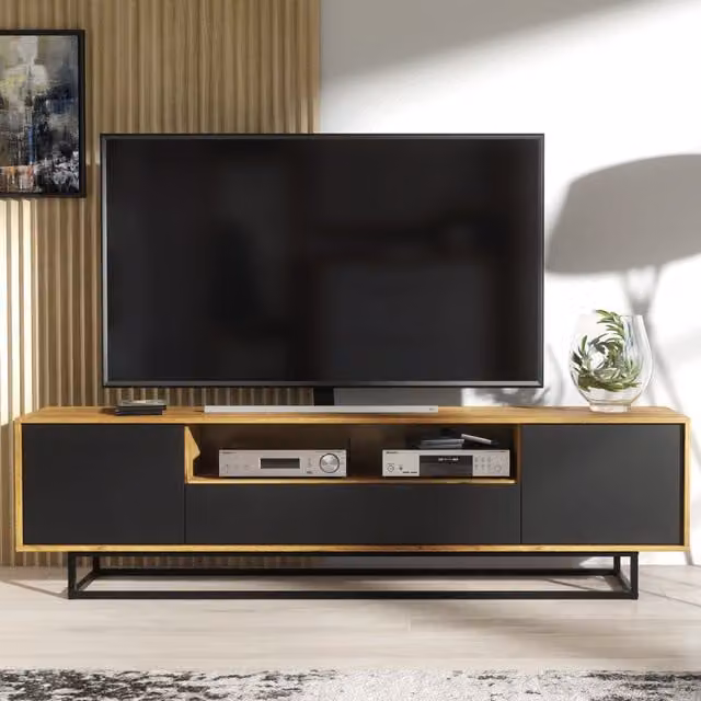 Mex Furniture LTD Loft Industrial TV Unit in Brown, W: 200 cm