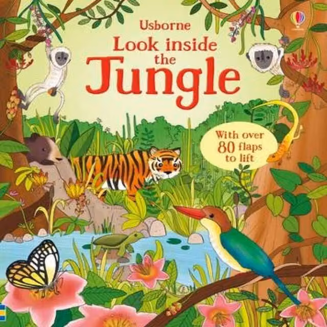 Minna Lacey Look Inside the Jungle Board Book, Multicolour