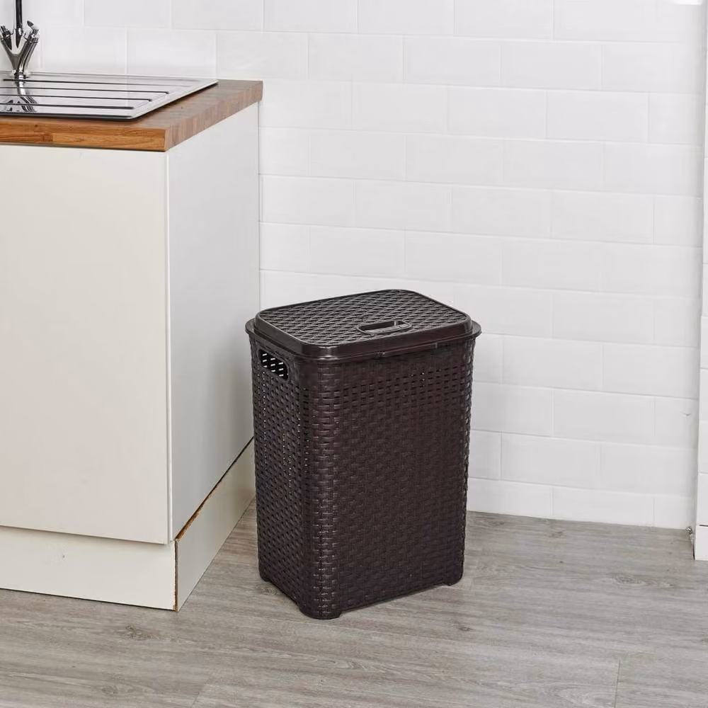 PAWNORA Laundry Bin Basket, 45L, Brown – 2