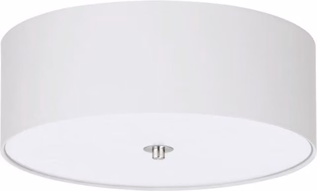 Eglo Pasteri White Fabric 3-Light Flush Ceiling Light, Diameter: 47.5 cm – 1