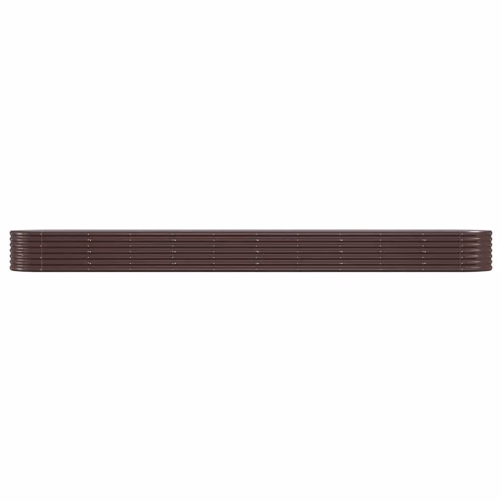 Berkfield Home Garden Powder-coated Steel Raised Bed in Brown, W: 440 cm, D: 80 cm, H: 36 cm – 3
