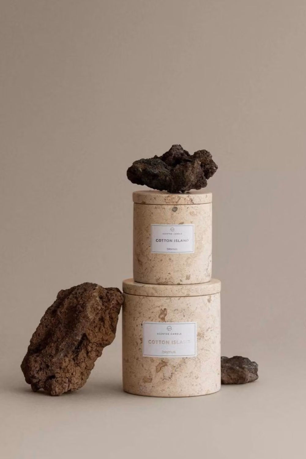 Blomus FRABLI Cotton Island Scented Candle in Travertin Beige – 2