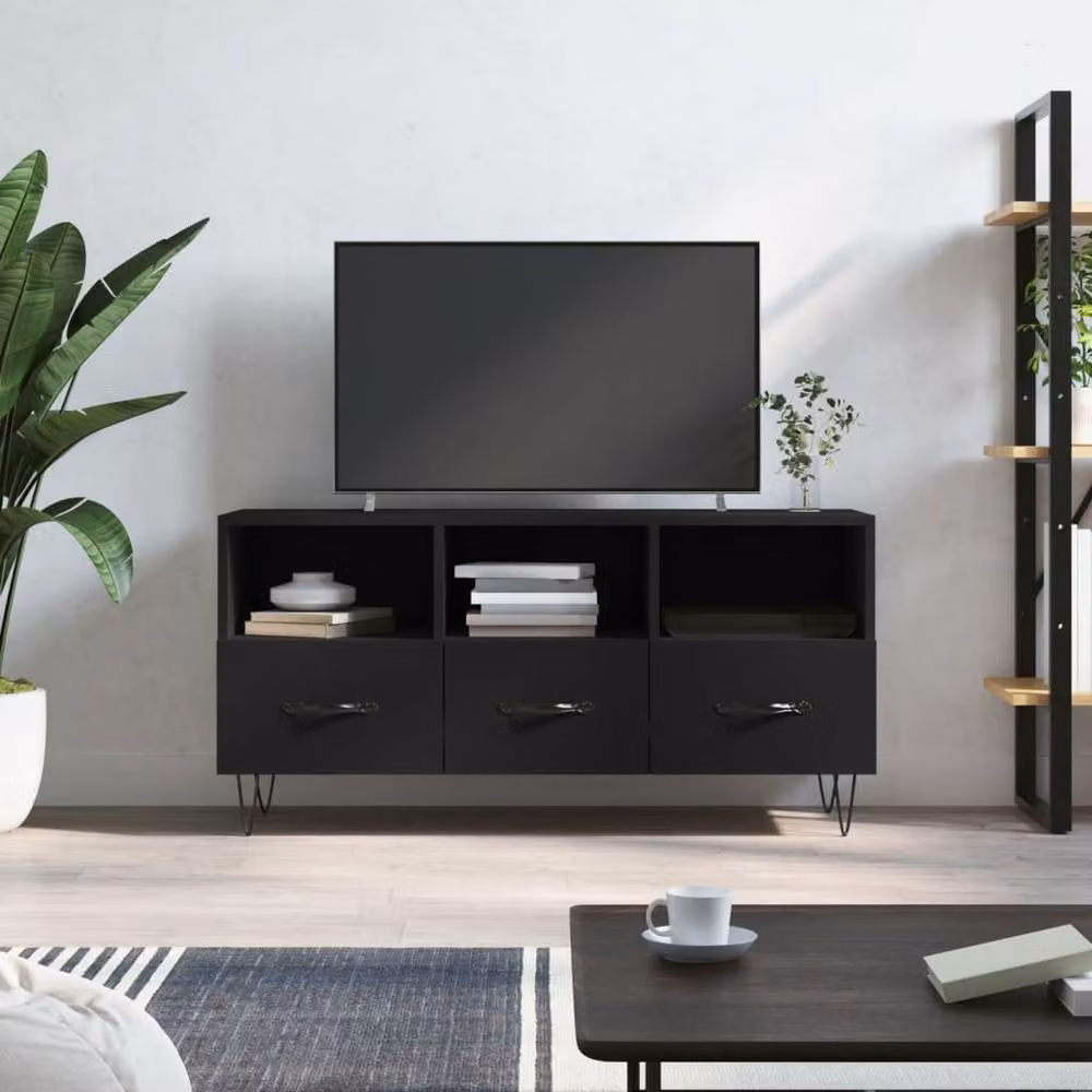 Berkfield Home Industrial TV Cabinet in Black, W/D/H: 102 x 36 x 50 cm – 2