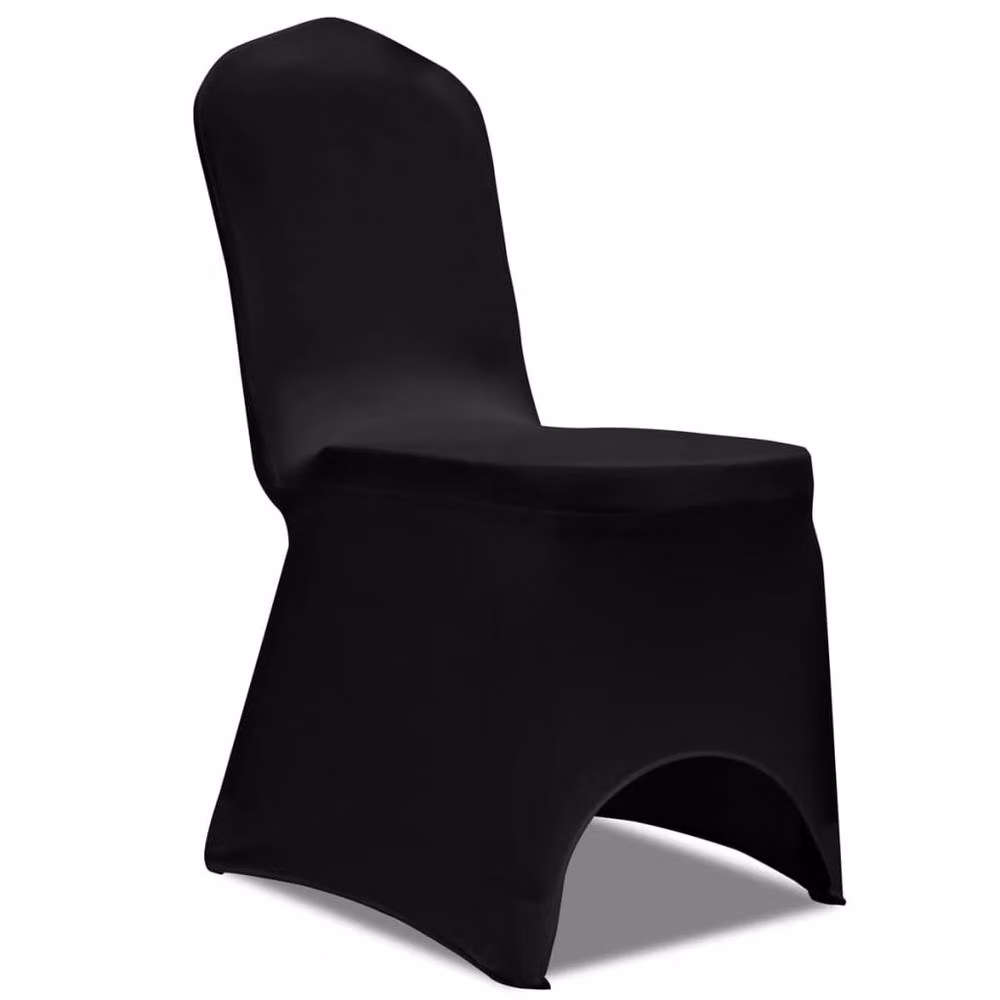 Berkfield Home Stretch Fabric Dining Chair Covers, Black, 24 Pack – 3