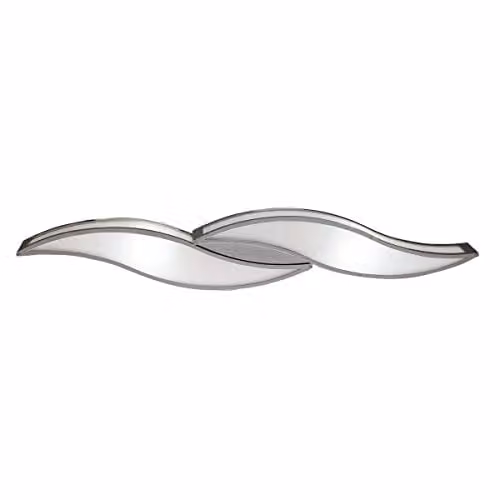 Netlighting Sintesys Large Wall Lamp in Polished Chrome and Grey with 2 x E27 Bulbs