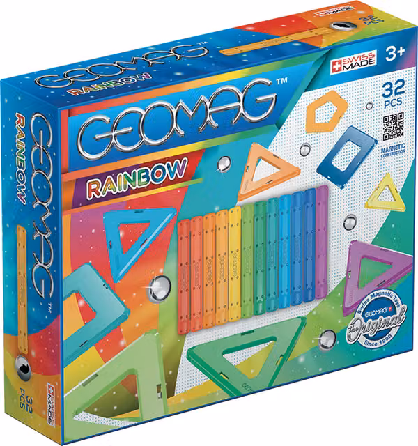 Geomag Multicolour Connecting Tiles, 32 Pieces