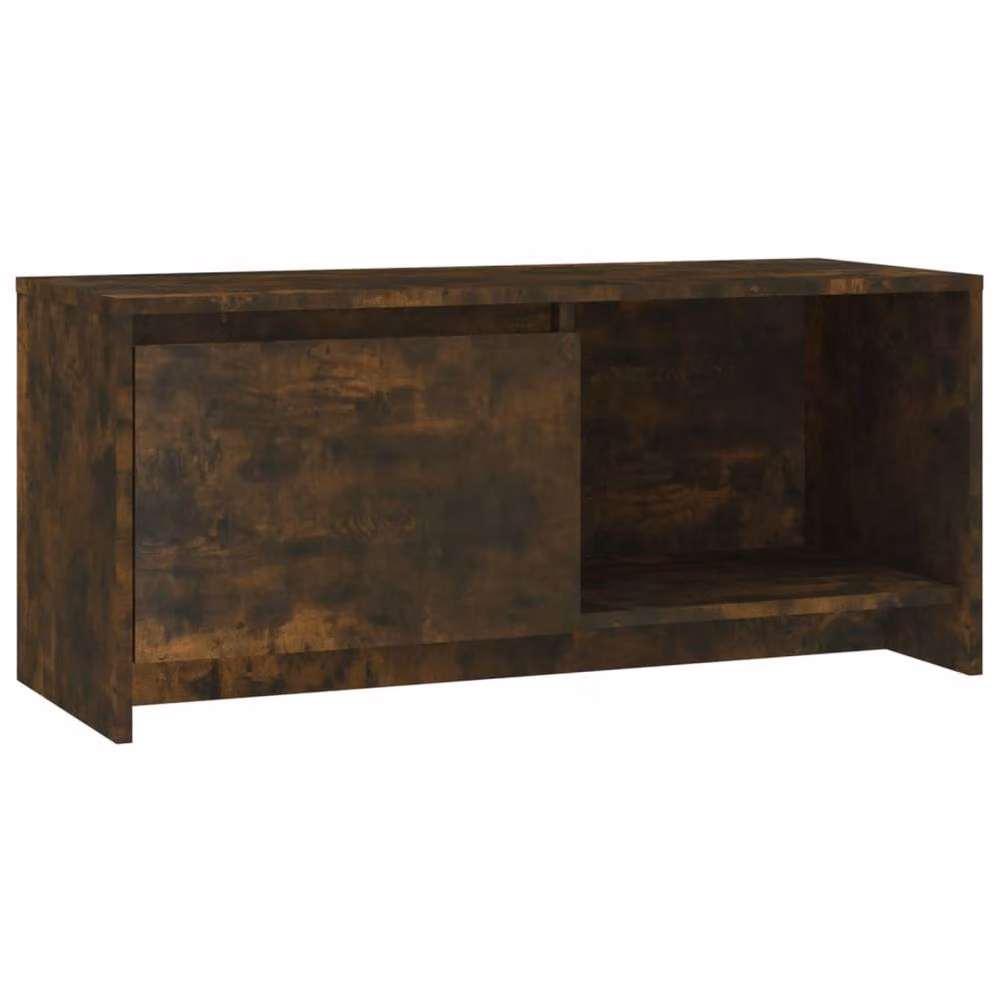 Berkfield Home Smoked Oak TV Cabinet in Brown, W/D/H: 90 x 35 x 40 cm – 2