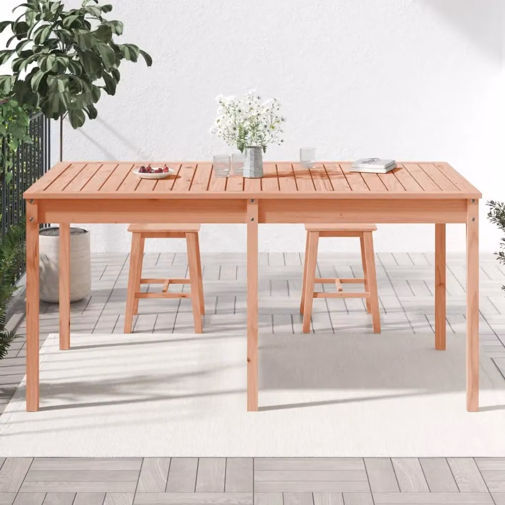 Berkfield Home Garden Table in Brown Solid Douglas Wood W/D/H: 159.5 x 82.5 x 76 cm – 2