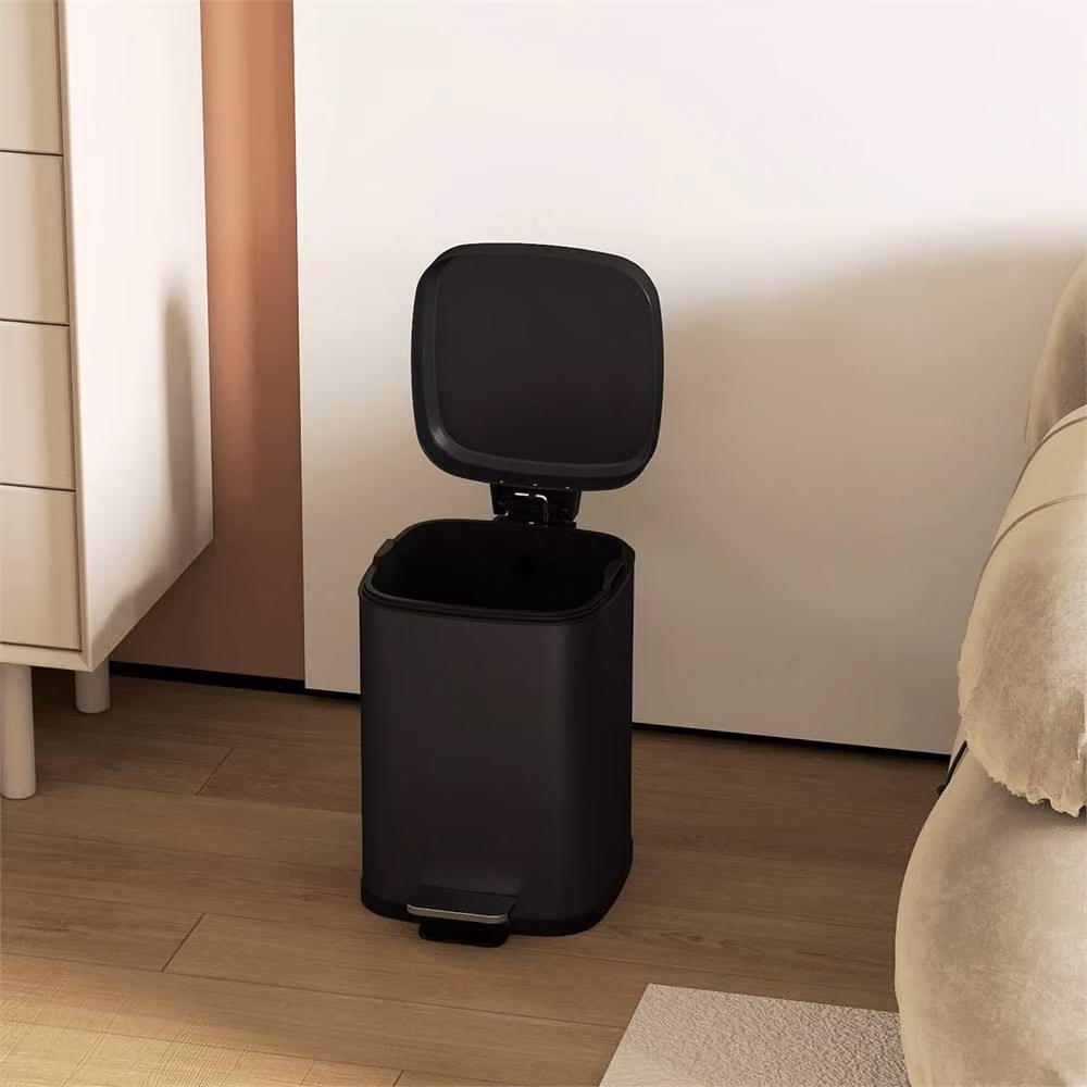 Kelvenix 12L Black Metal and Plastic Kitchen Pedal Bin – 3