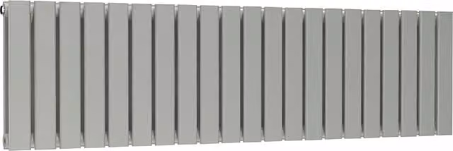 Lux Heat Double Flat Horizontal Steel Radiator in Grey, W: 147 cm, H: 40 cm