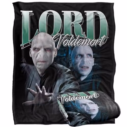 LOGOVISION Harry Potter Lord Voldemort Homage Super Soft Silky Touch Fleece Throw Blanket, Multicolour, W: 127 cm, H: 152.4 cm – 1