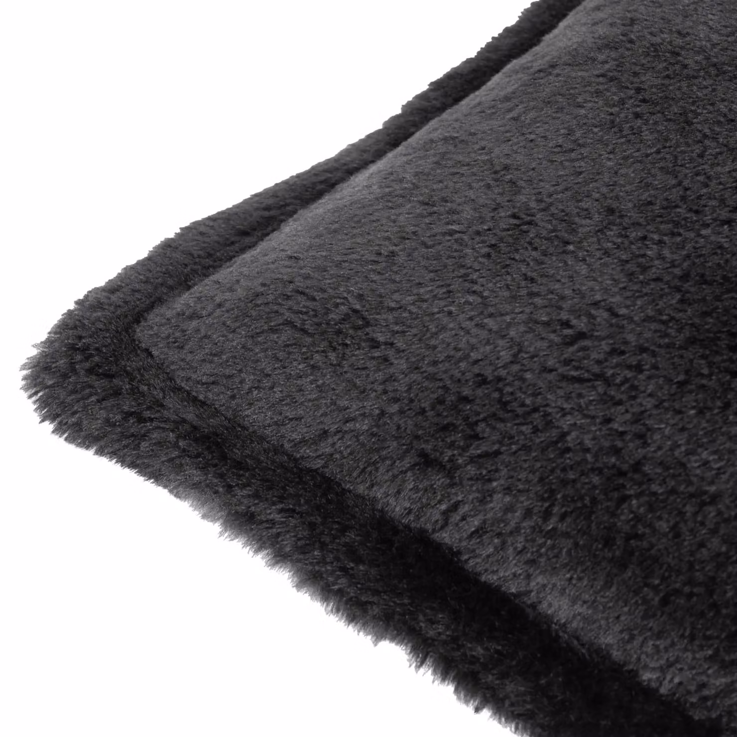 Furn Kallu Black Faux Fur Square Cushion W/D/H: 45 x 45 x 45 cm – 4