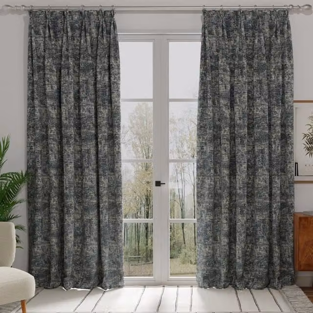 Terrys Arcadia Made to Measure Blackout Fabric Panel Curtain in Blue or Grey