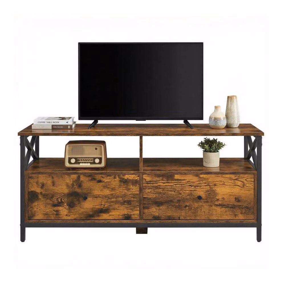EONLION Industrial Brown TV Cabinet for 55-Inch TVs, Width: 100 cm – 5