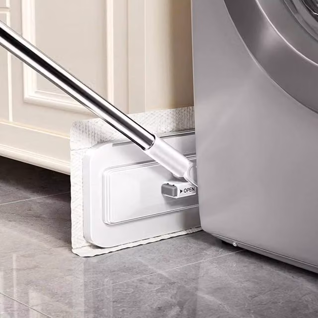 VOGREX Snap Grip Mini Lazy Mop with Disposable Dust Mop and Auto Cloth Change, White – 1