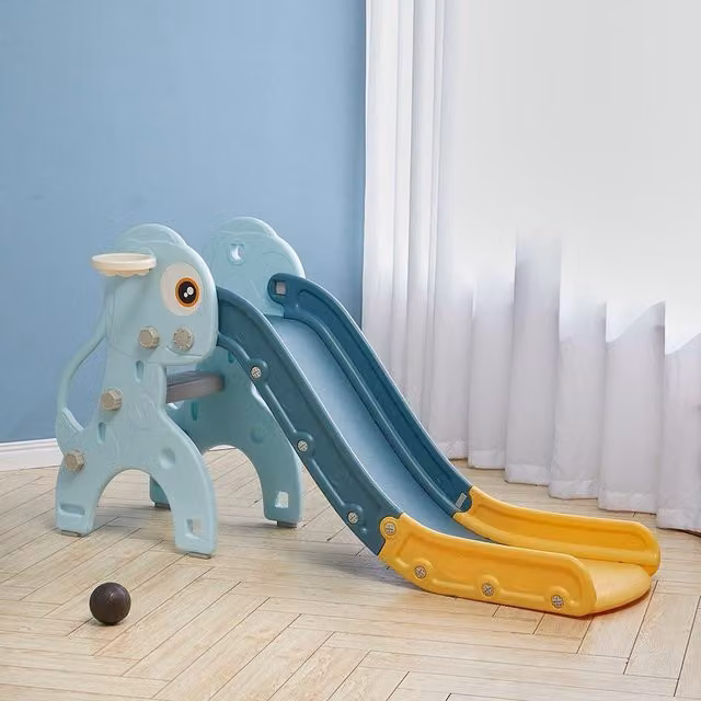 Livingandhome Modular Plastic Kid Slide Climber with Slide in Blue