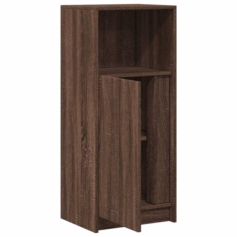 Berkfield Home Modern Sideboard in Brown Oak with Integrated LED Lighting, W/D/H: 42.5 x 34 x 100 cm – 4