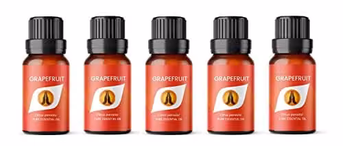 Aroma Energy Grapefruit Pure Essential Oil, 50ml (5 x 10ml Bottles), Red – 1