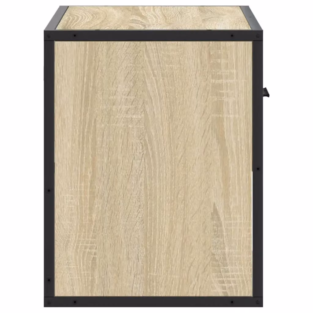 Berkfield Home Industrial TV Cabinet in Sonoma Oak and Brown, W/D/H: 60 x 31 x 39.5 cm – 4