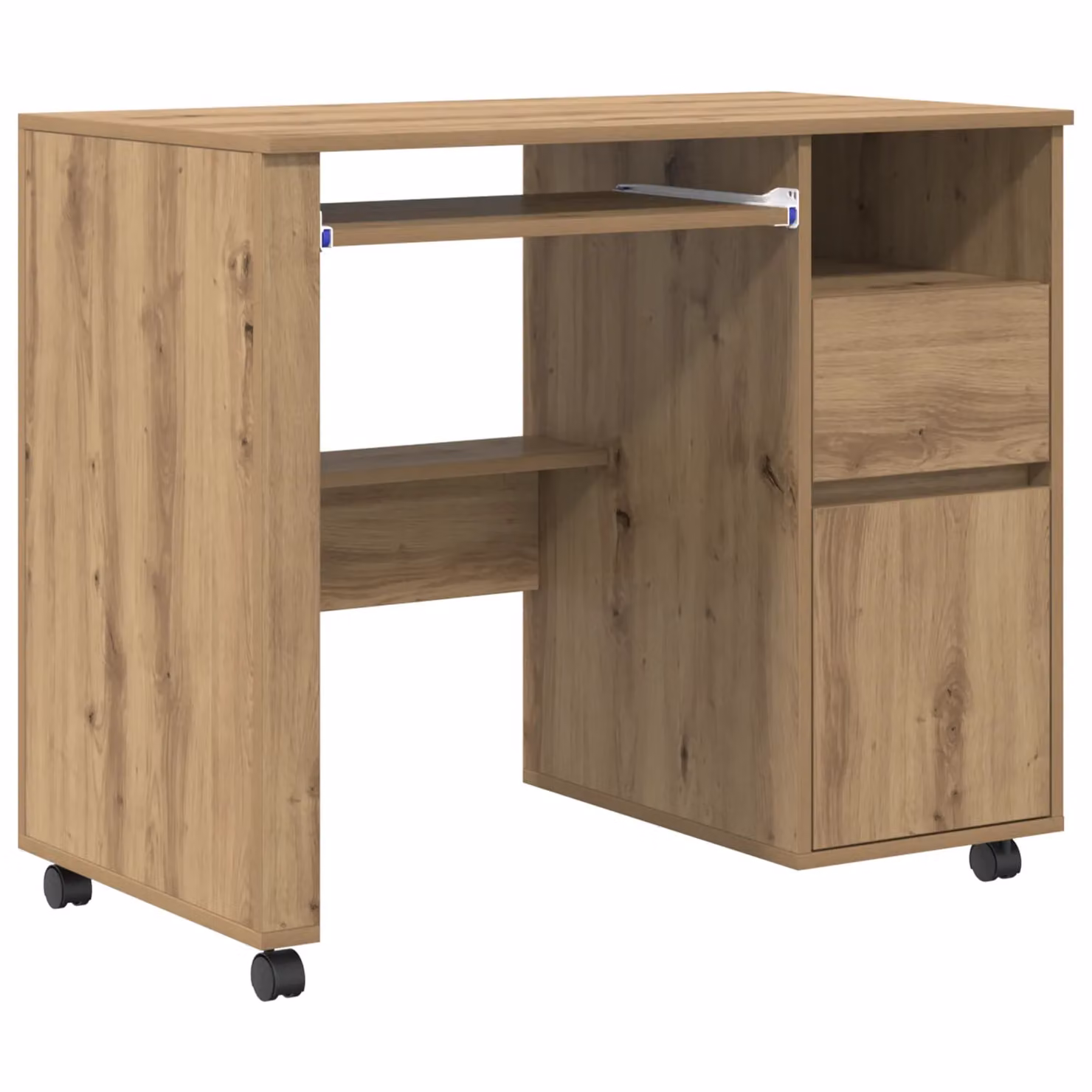 Berkfield Home Artisan Oak Computer Desk in Brown Engineered Wood – 2