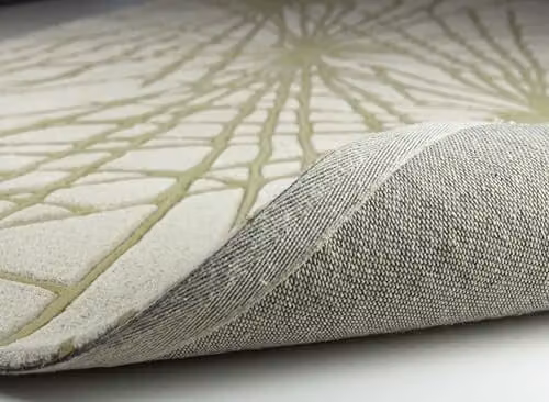 Esselle Home Aura Starburst Wool Rug in Natural and Sage Green, W: 120 cm, D: 170 cm – 3