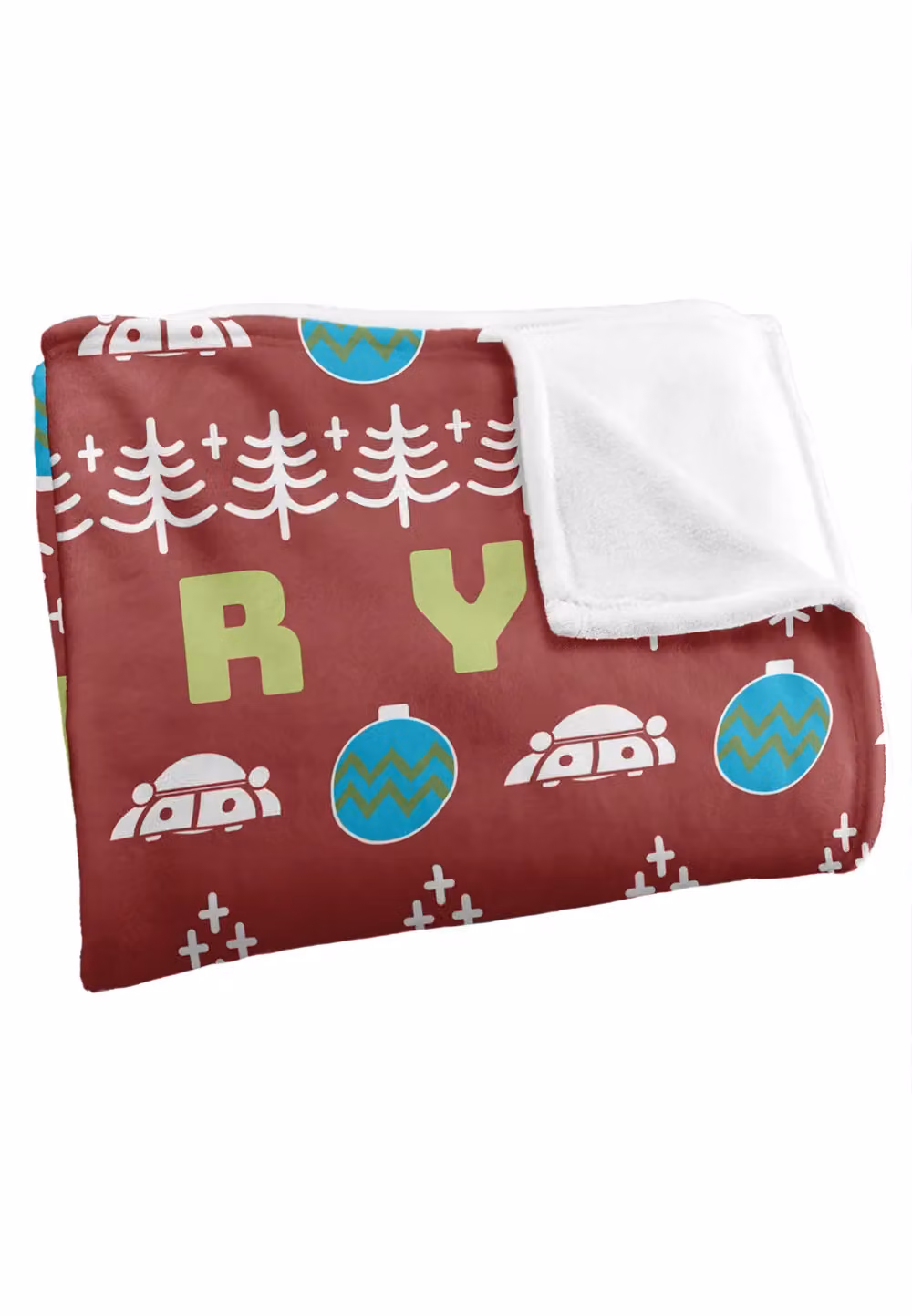 Warner Brothers Rick & Morty Merry Pickle Rickmas Ugly Christmas Sweater Throw Blanket, White and Multicolour, W: 152 cm, D: 127 cm – 3
