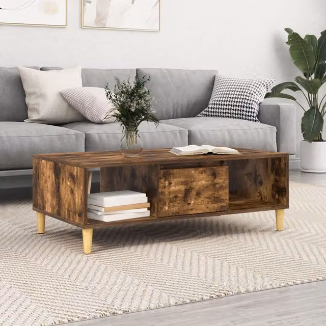 Berkfield Home Modern Smoked Oak Storage Unit with Door in Brown – 1