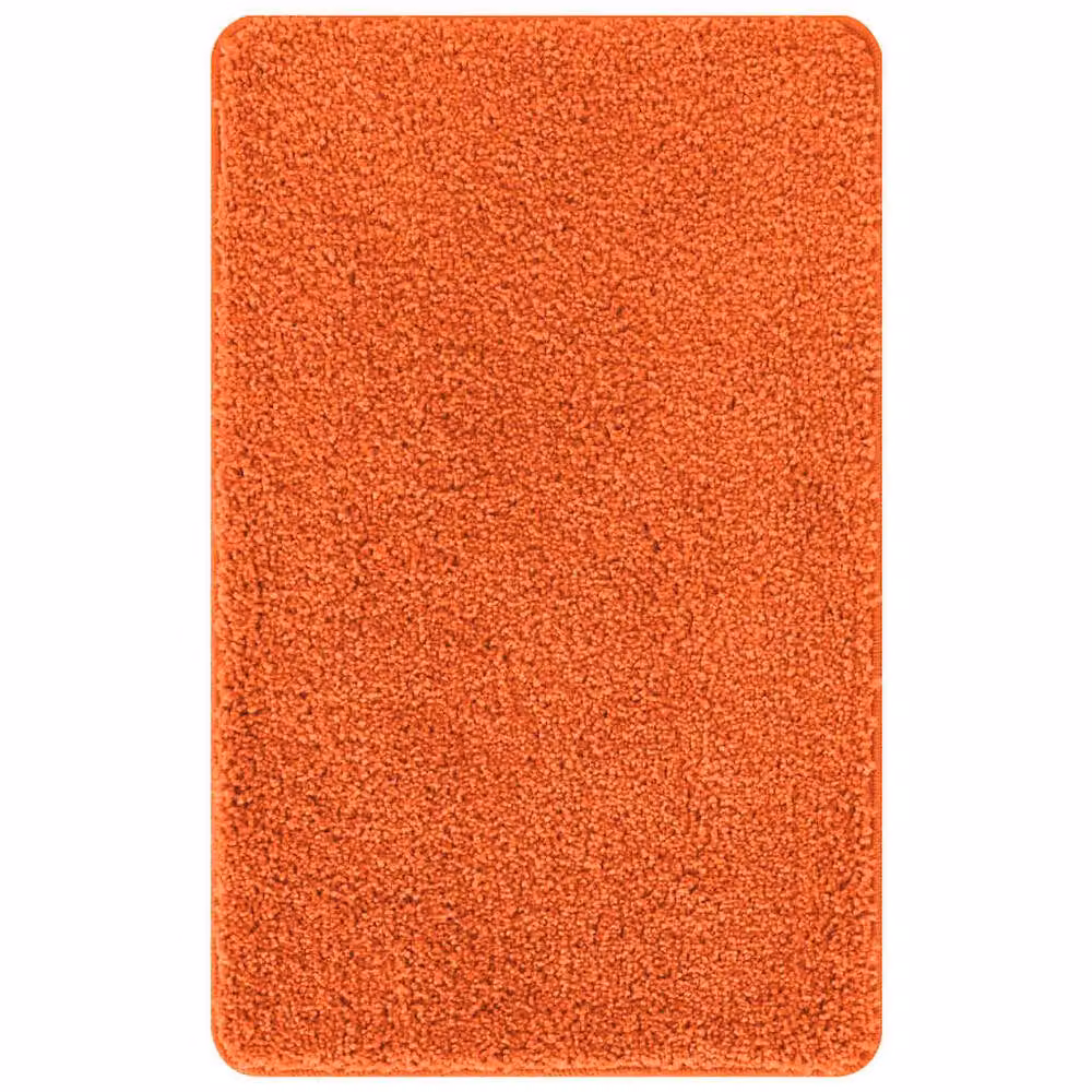 Berkfield Home 2 Piece Non-Slip Orange Bath Mat Set – 4