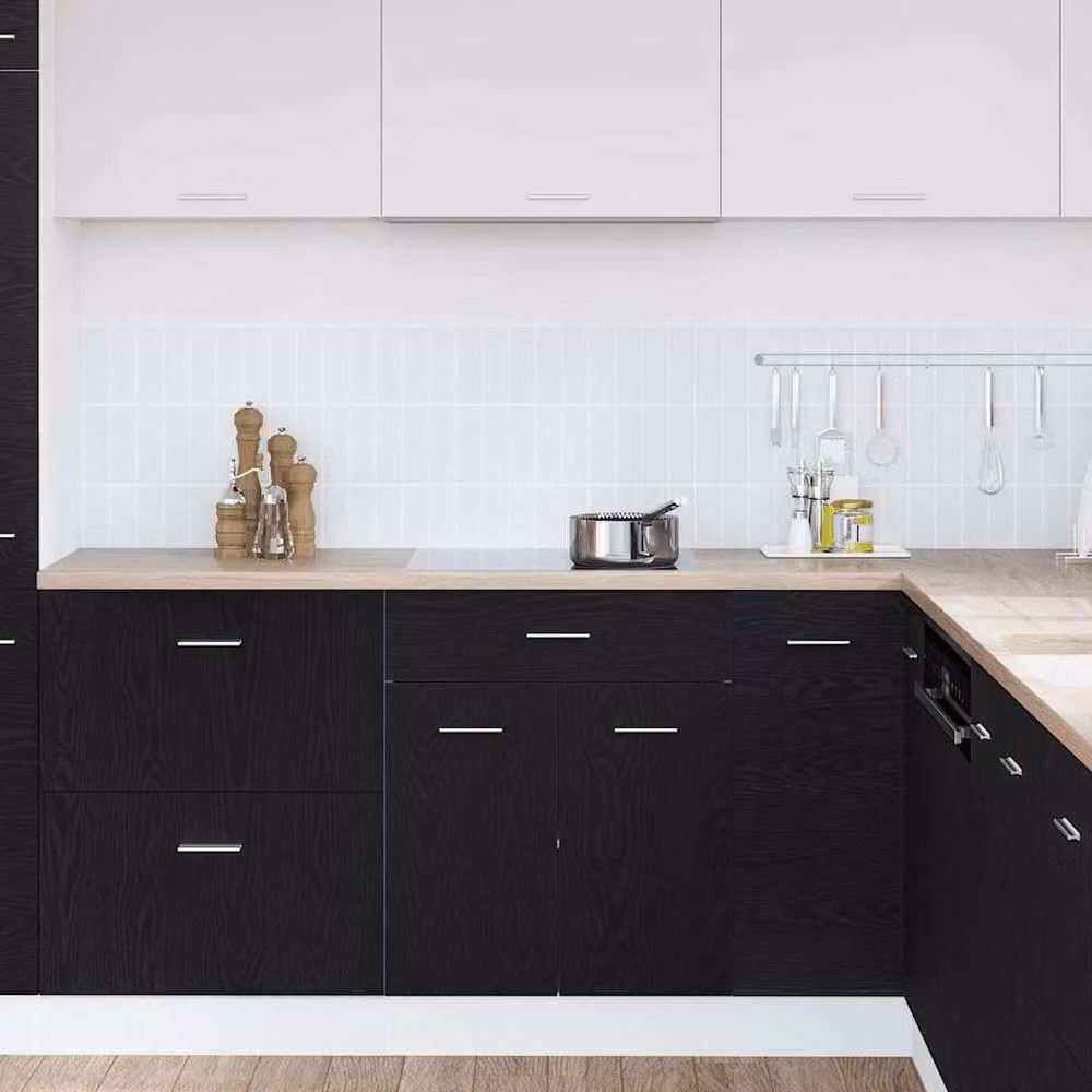 Berkfield Home Black Oak Drawer Base Cabinet W: 60 cm, D: 46 cm, H: 81.5 cm – 4
